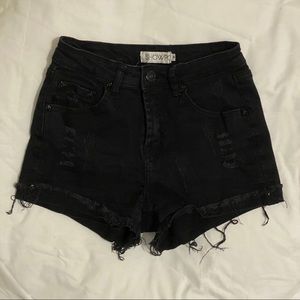SHOWPO Black Denim Shorts